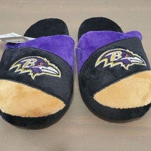 NFL Baltimore Ravens Youth L (5-6) Slip On Slippers NEW